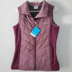 Columbia Sportswear Dandi Camp II Burgundy Full Zip Vest Size M